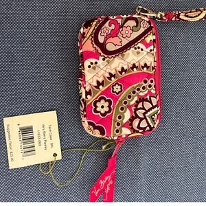 Vera Bradley Vintage 1990s "Very Berry Paisley" Tech Case  with Wristband NWT